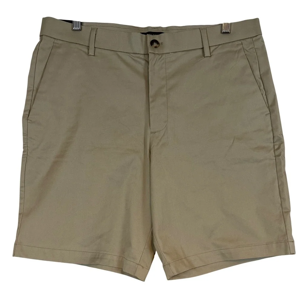 NWT Banana Republic Mens Khaki Stretch Chino Shorts 36 Quick Dry Preppy Golf